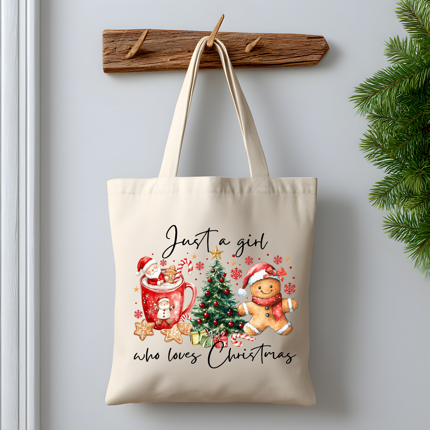 Just A Girl Who Loves Christmas Tote Bag