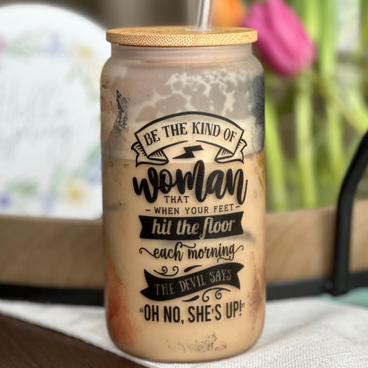 Oh no, She's Up! 16oz Libbey Glass Cup