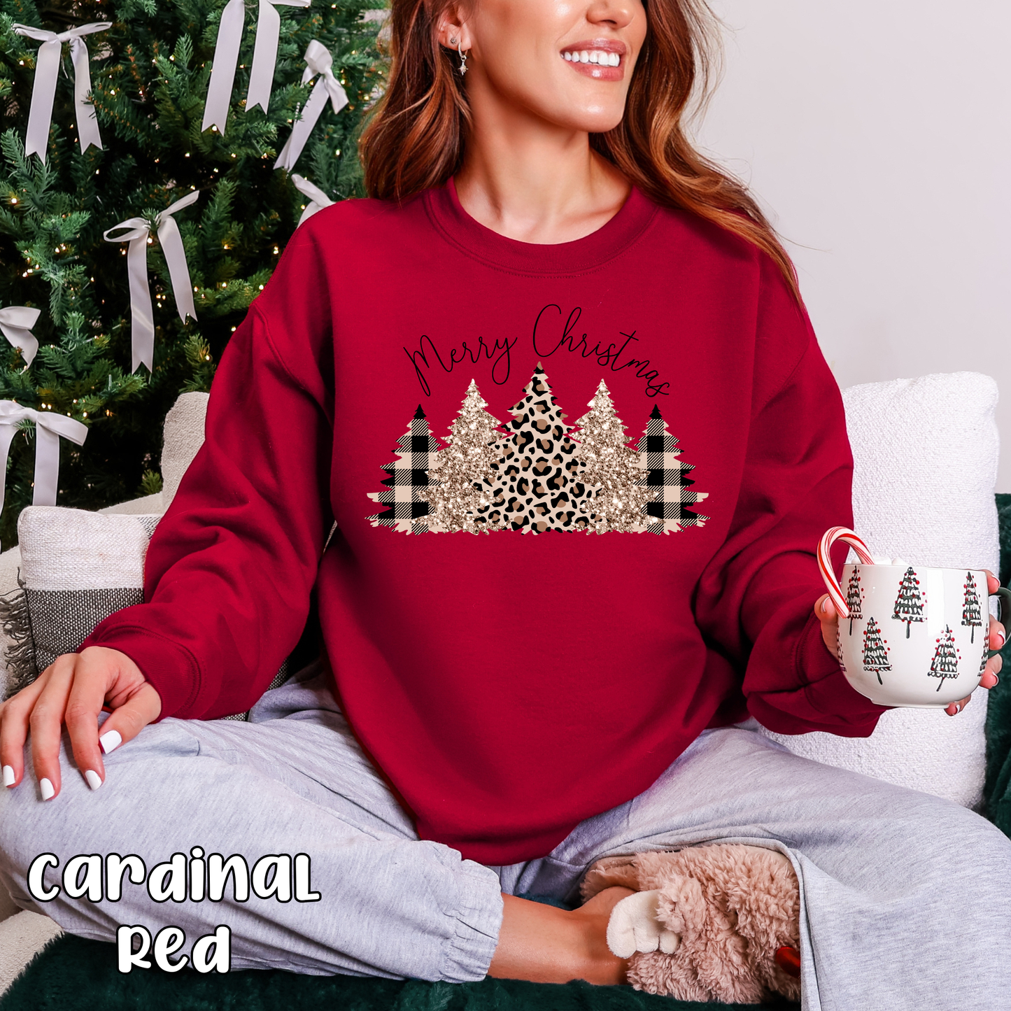 Rose Gold Christmas Tree Sweatshirt