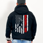 Baseball Dad Distressed Flag Hoodie