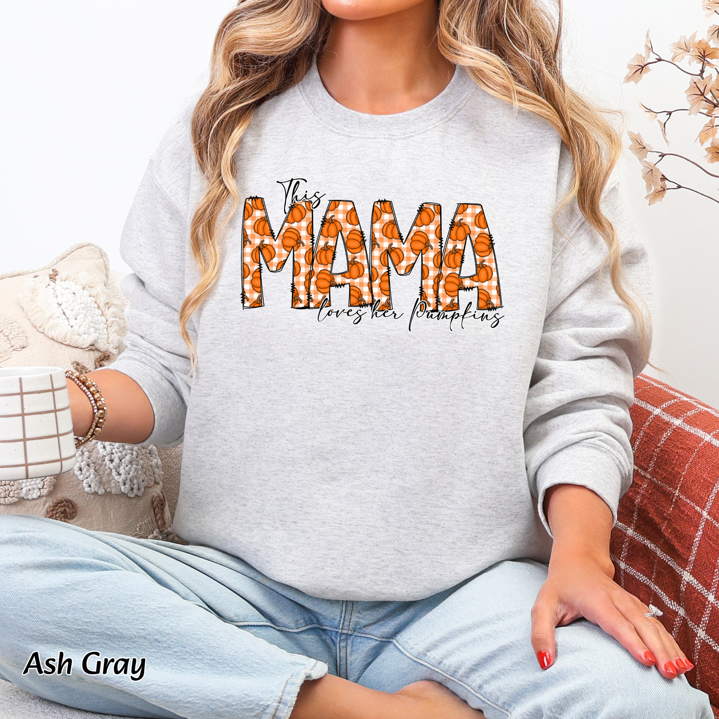 This Mama Loves Her Pumpkins Sweatshirt