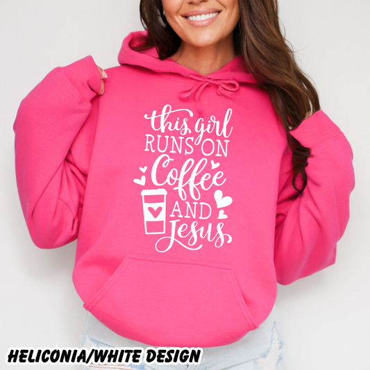 This Girl Runs On Coffee And Jesus Hoodie