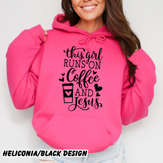 This Girl Runs On Coffee And Jesus Hoodie
